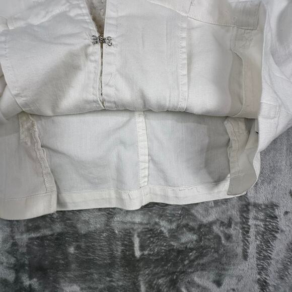 Ruby RD. Ruffled Front/Cuffs White Jacket Size 12 - Picture 6 of 8